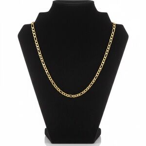 Luxury Gold-Plated 18" Figaro Link Chain Necklace